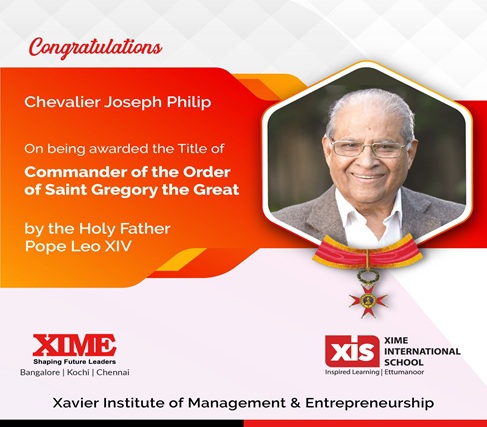 Prof. J Philip awarded with the 'Chevalier' Title